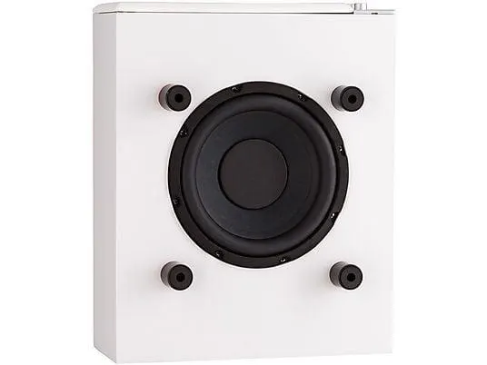 AUNA Linie 501 Slim Subwoofer Bass Reflex Aktiv-Subwoofer, Weiß