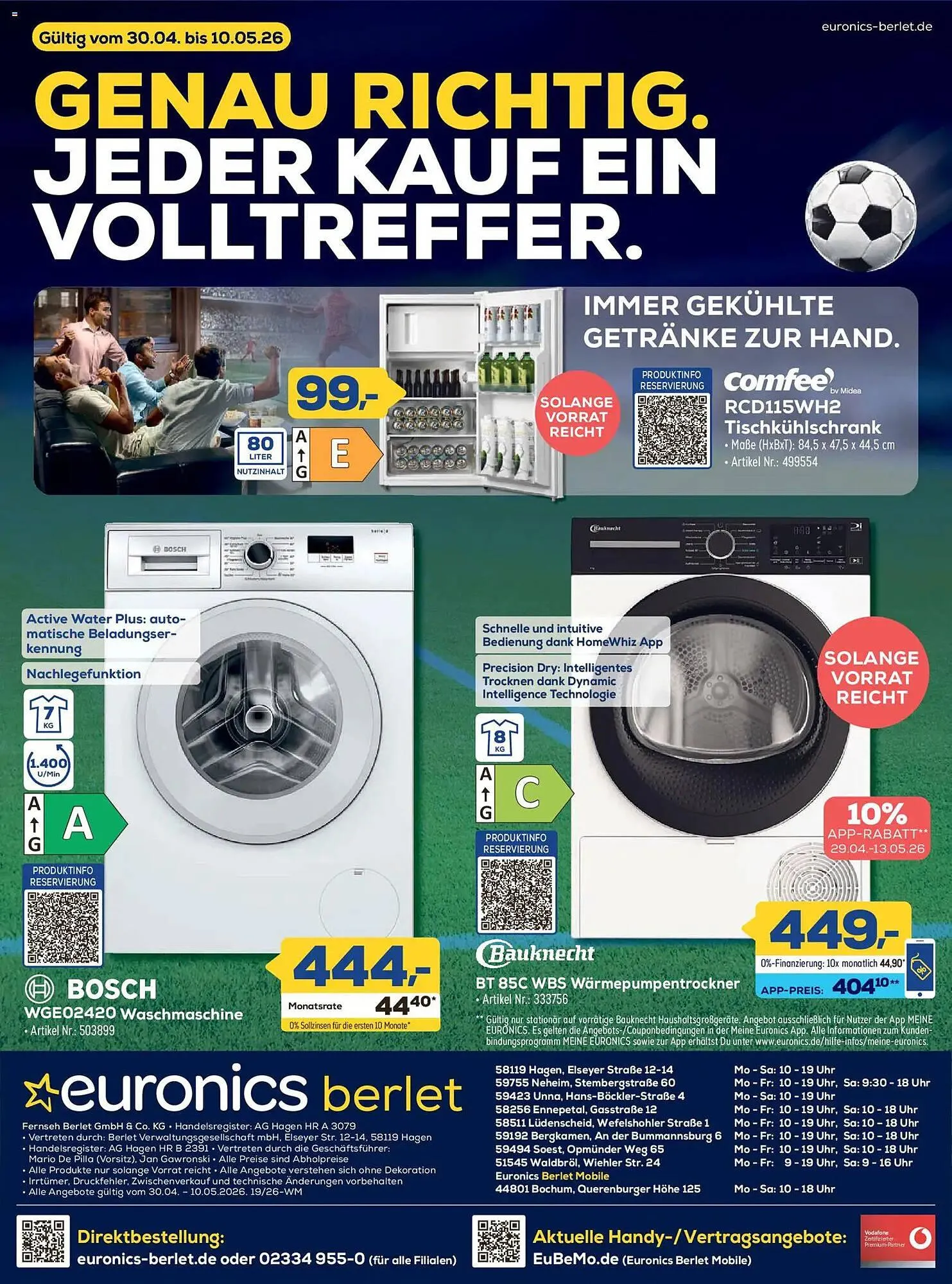Euronics Berlet Prospekt von 30. April bis 10. Mai 2026 - Prospekt seite 20