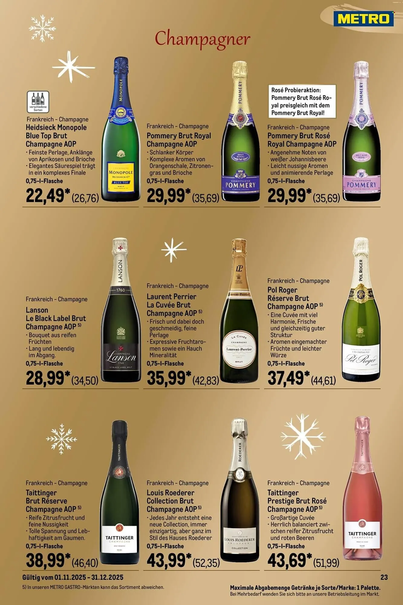 METRO Prospekt von 1. November bis 31. Dezember 2025 - Prospekt seite 23