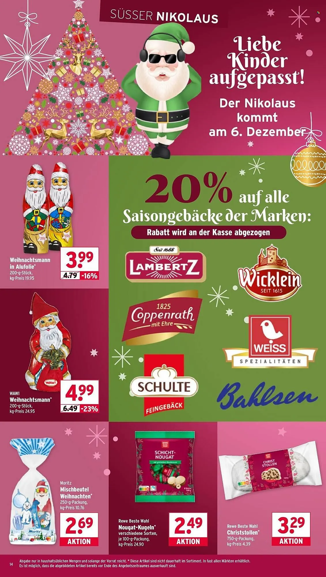 Wasgau Prospekt von 1. Dezember bis 6. Dezember 2025 - Prospekt seite 14