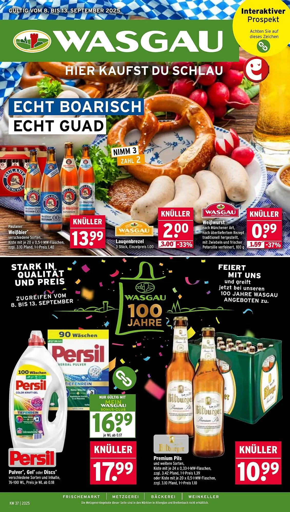 Wasgau Prospekt von 8. September bis 13. September 2025 - Prospekt seite 1