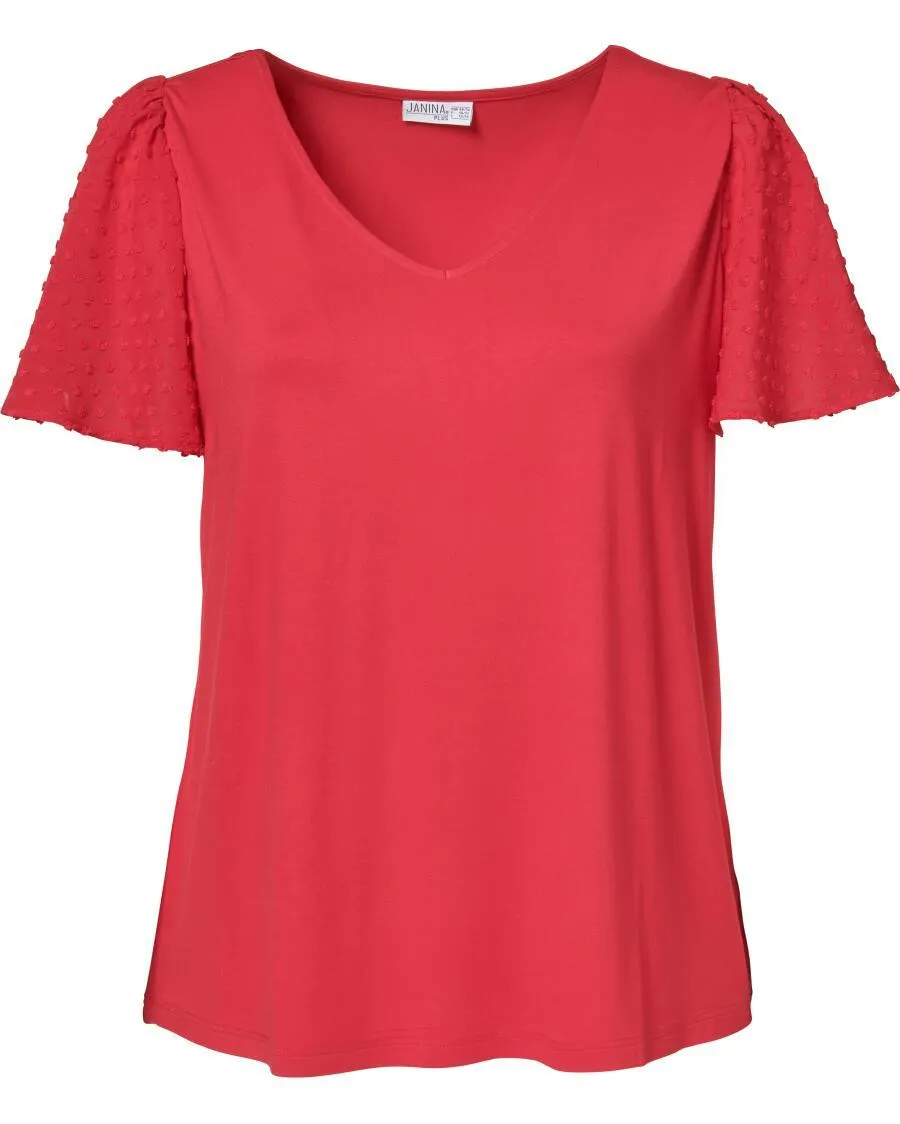 T-Shirt mit Rüschenärmeln