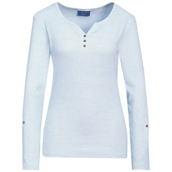 Damen Langarmshirt mit feinen Streifen