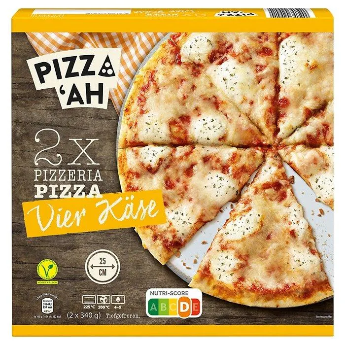 PIZZ‘AH Pizzeria Pizza 680 g, 4-Käse