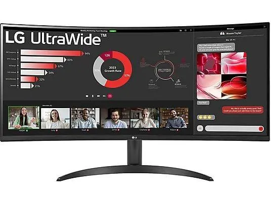 LG 34WR50QK-B.AEU 34 Zoll QHD Monitor (5 ms Reaktionszeit , 100 Hz , 60 Hz nativ)