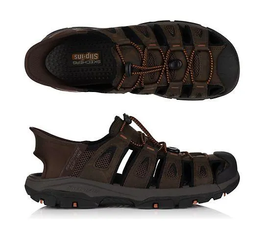 SKECHERS Herren-Sandale Tresmen-Norvick Materialmix Hands Free Slip-Ins®