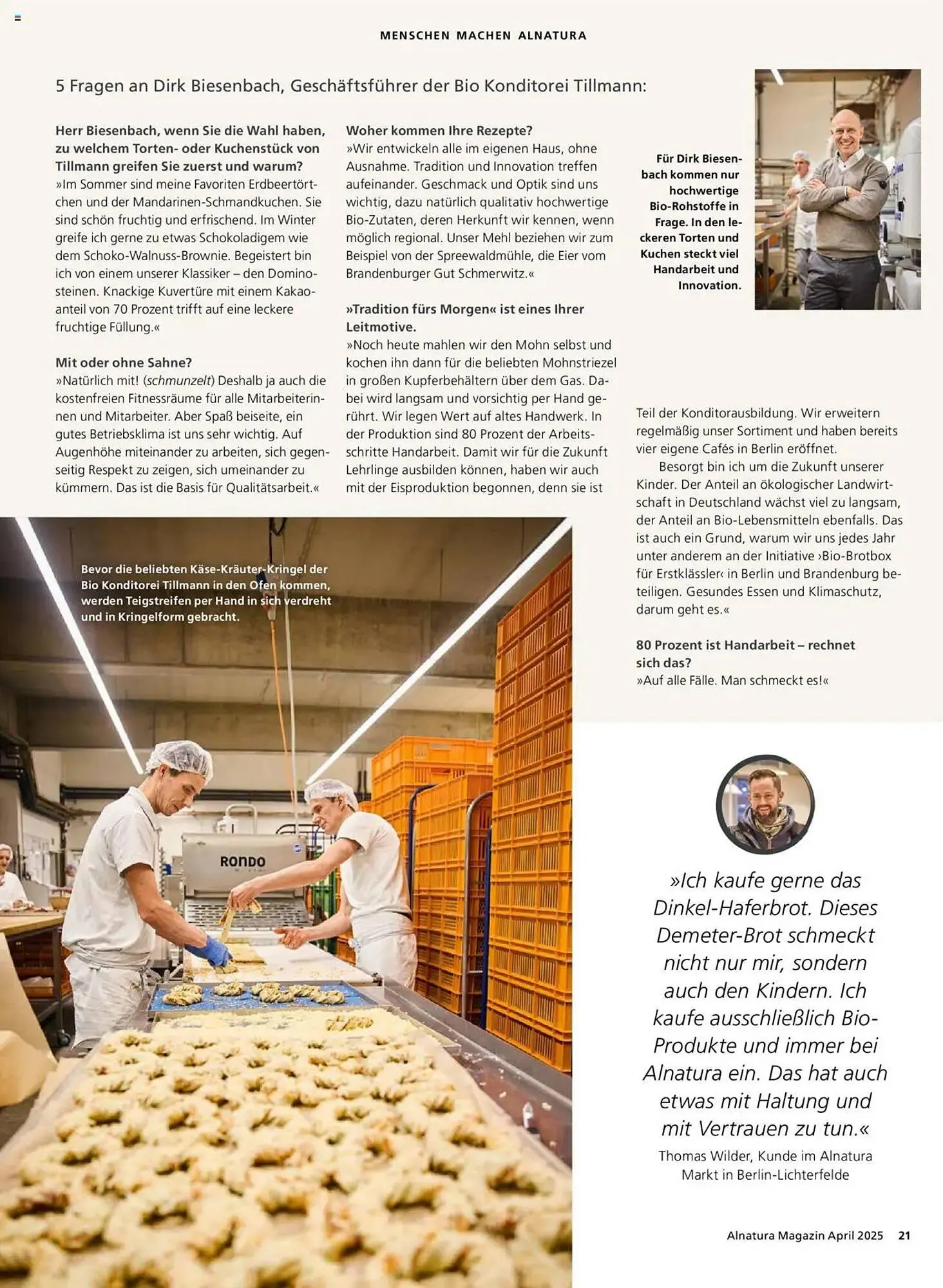 Alnatura Prospekt von 1. April bis 30. April 2025 - Prospekt seite 21