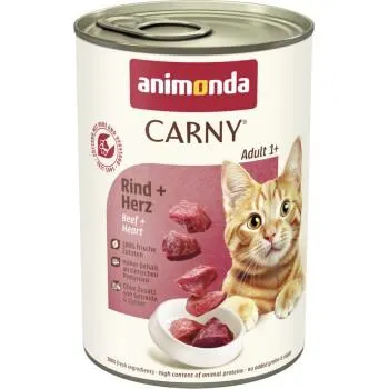 animonda Carny Nassfutter Katze Adult 6x400 g Rind und Herz
