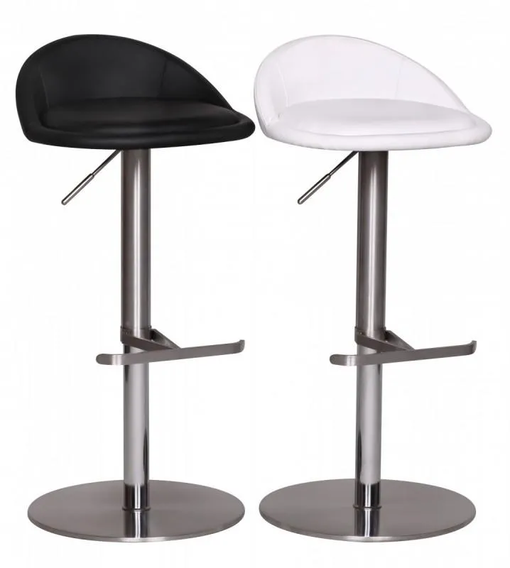 Barhocker Wohnling Durable M1 Edelstahl gebürstet Schwarz