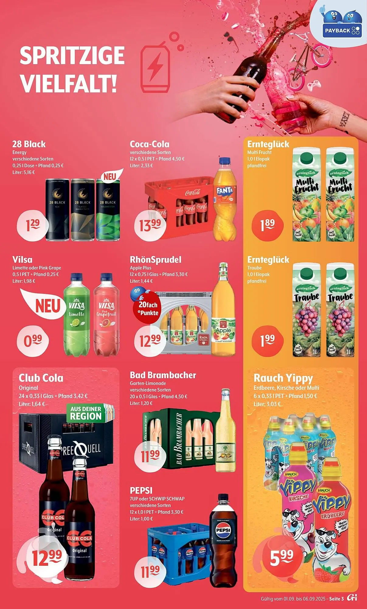 Getränke Hoffmann Prospekt von 1. September bis 6. September 2025 - Prospekt seite 3