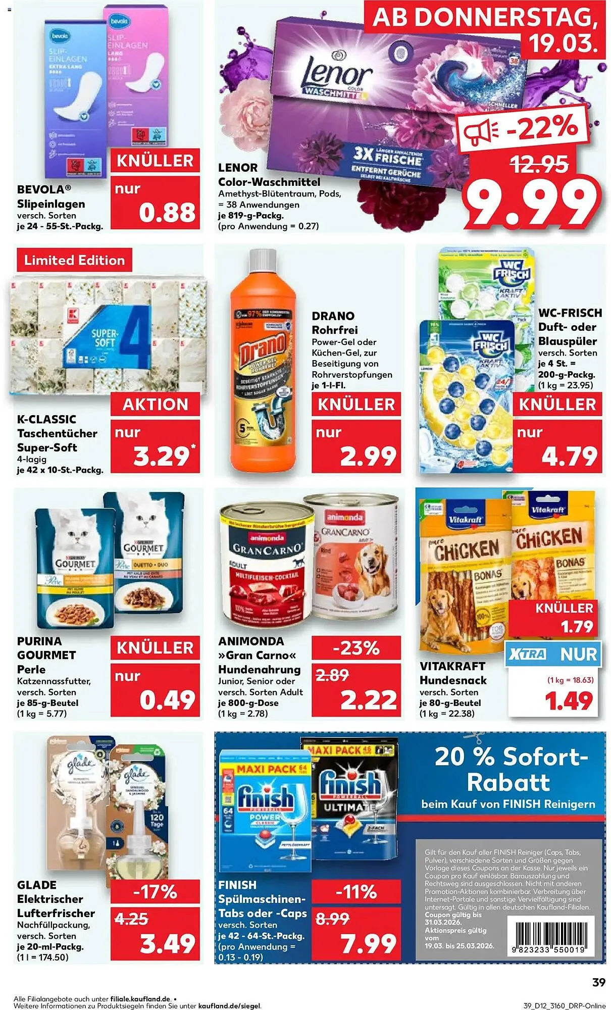 Kaufland Prospekt von 19. März bis 25. März 2026 - Prospekt seite 39