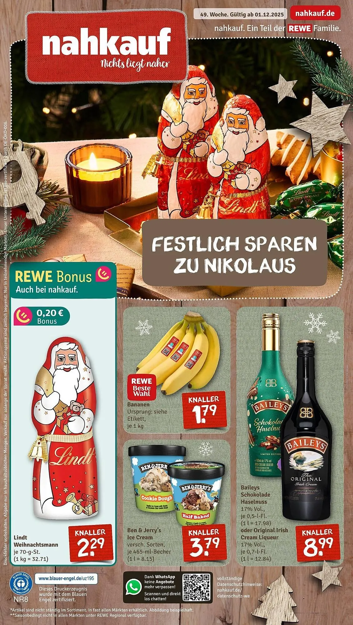 Nahkauf Prospekt von 1. Dezember bis 6. Dezember 2025 - Prospekt seite 1