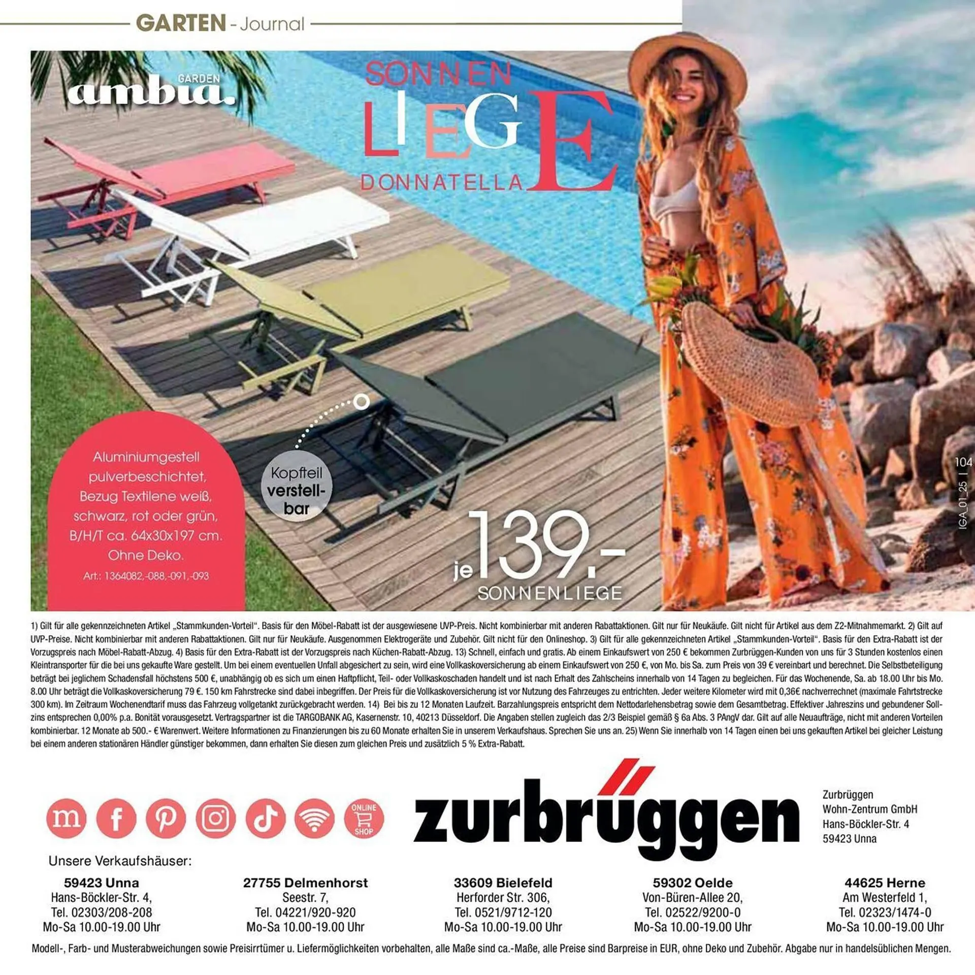 Zurbrüggen Prospekt von 14. Mai bis 31. August 2025 - Prospekt seite 104