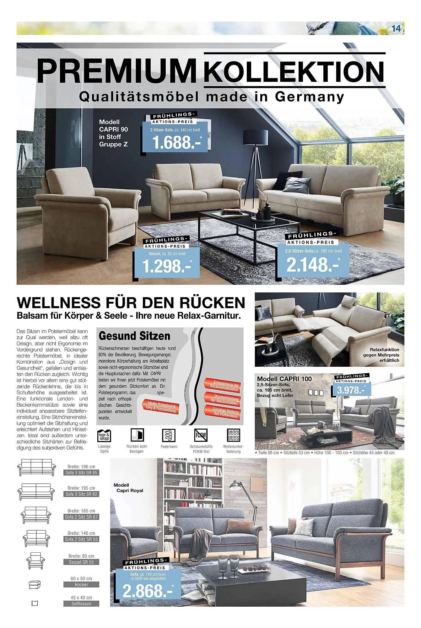 külkens+sohn Polstermöbel Prospekt von 15. März bis 12. April 2025 - Prospekt seite 14