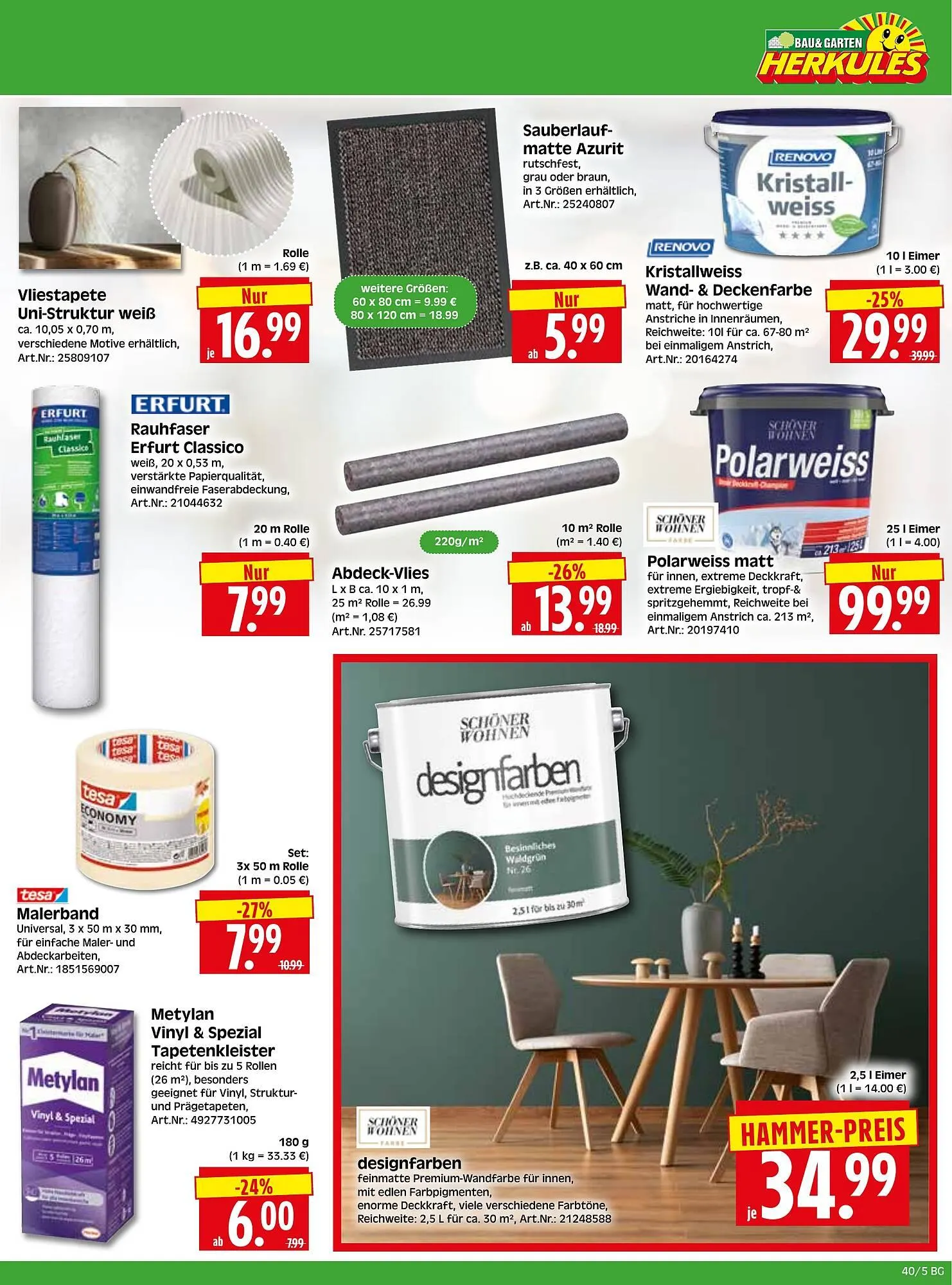 Herkules Baumarkt Prospekt von 29. September bis 4. Oktober 2025 - Prospekt seite 5
