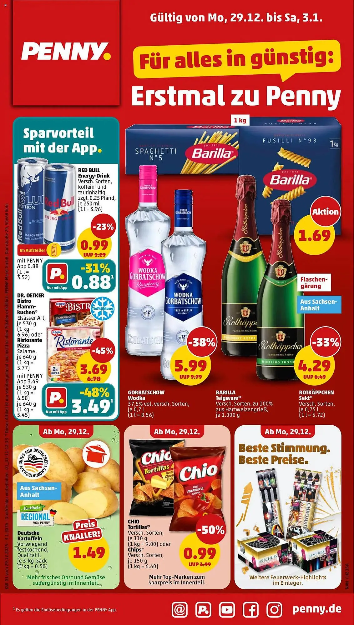 PENNY Prospekt von 29. Dezember bis 3. Januar 2026 - Prospekt seite 1