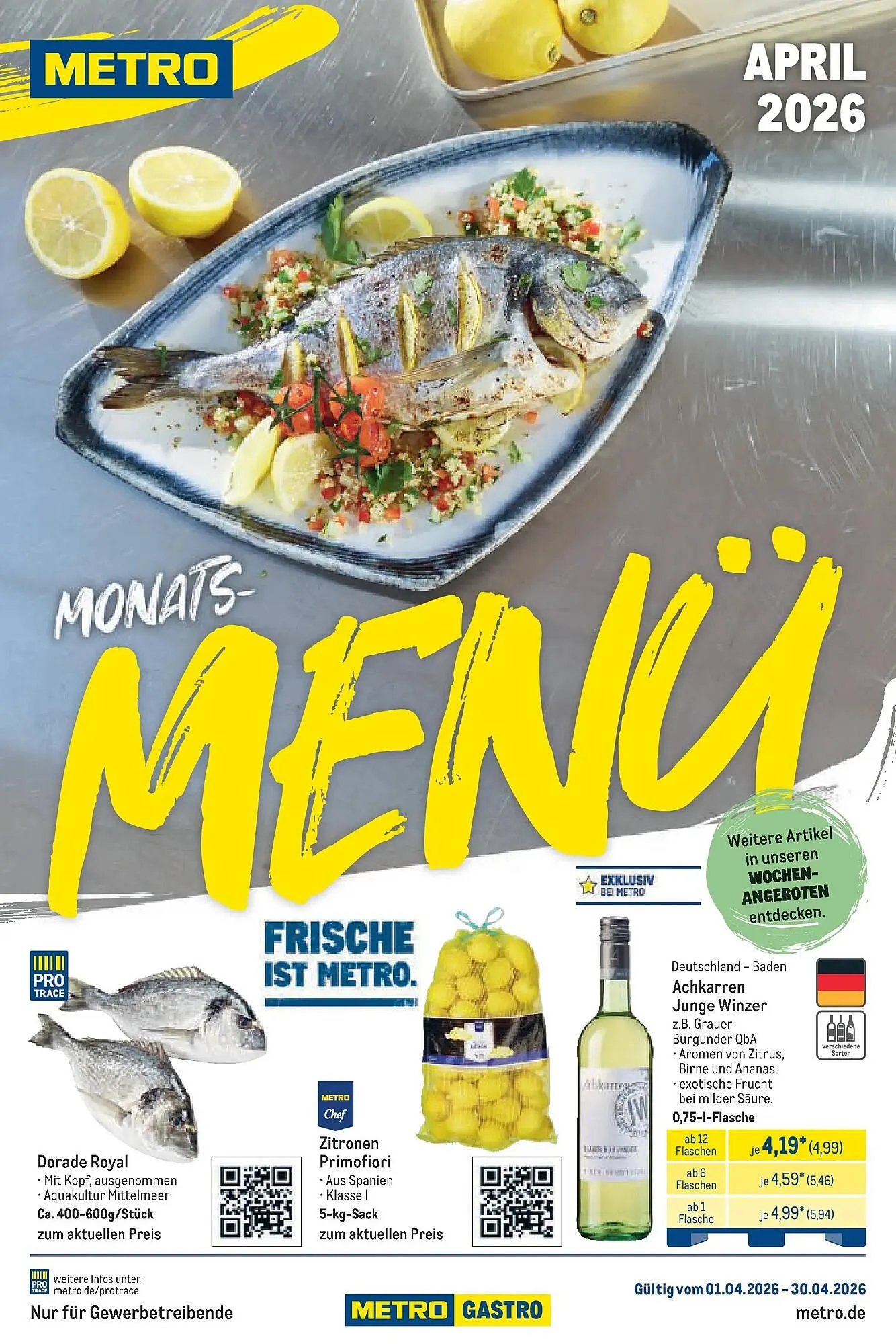 METRO Prospekt von 5. April bis 11. April 2026 - Prospekt seite 1