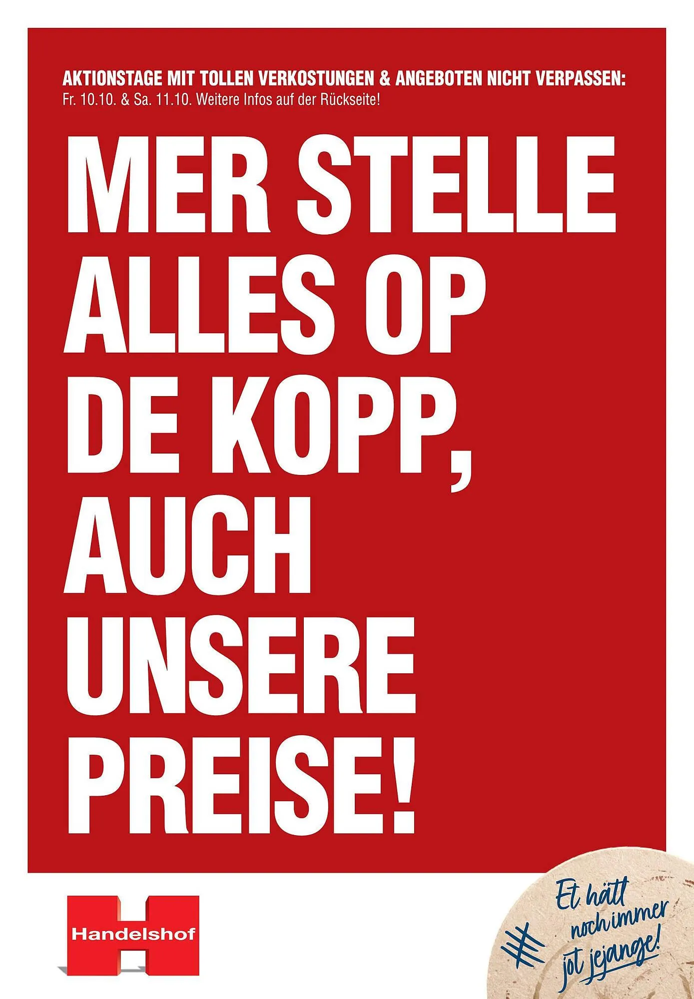 Handelshof Prospekt von 5. Oktober bis 11. Oktober 2025 - Prospekt seite 1