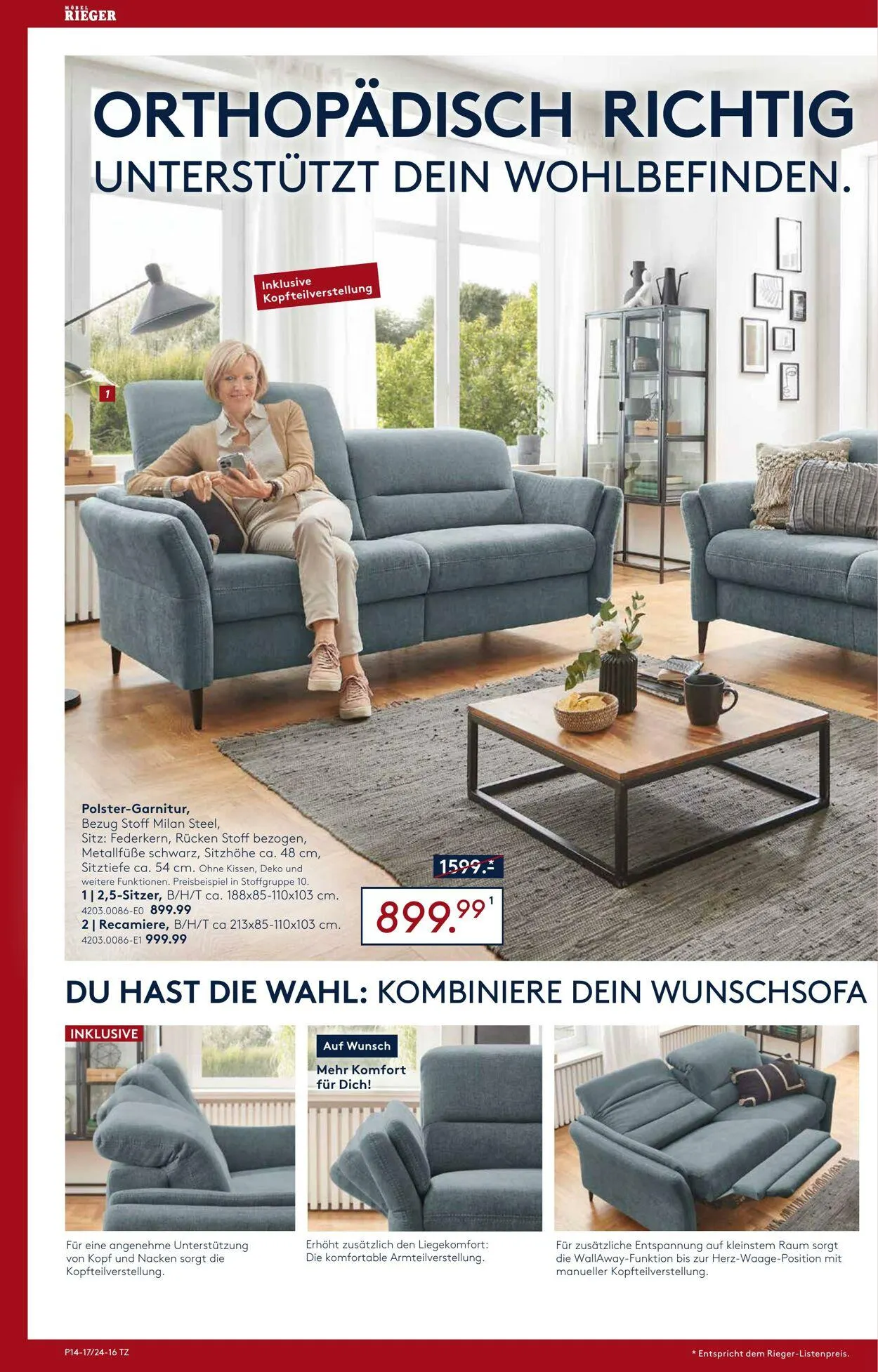 Möbel Rieger Aktueller Prospekt von 19. November bis 3. Dezember 2025 - Prospekt seite 16