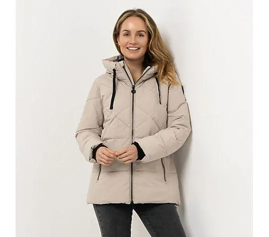 CENTIGRADE ACTIVE Funktionsjacke Stehkragen mit Kapuze 2-Wege-Reißverschluss wasserabweisend