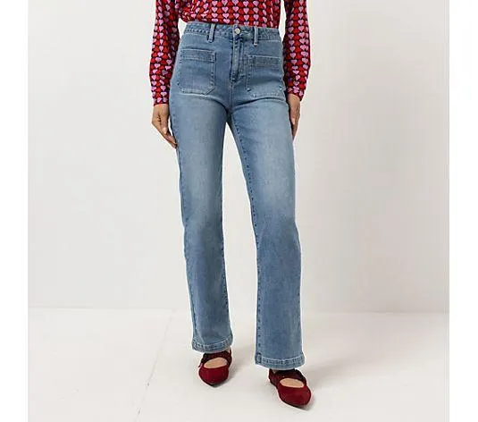 STEFFEN SCHRAUT Jeans, lange Form vorne und hinten aufgesetzte Taschen weites Bein