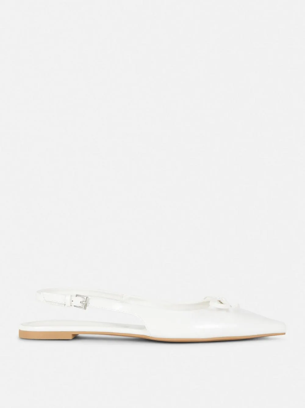 Slingbacks mit spitzer Zehenpartie und Schleife