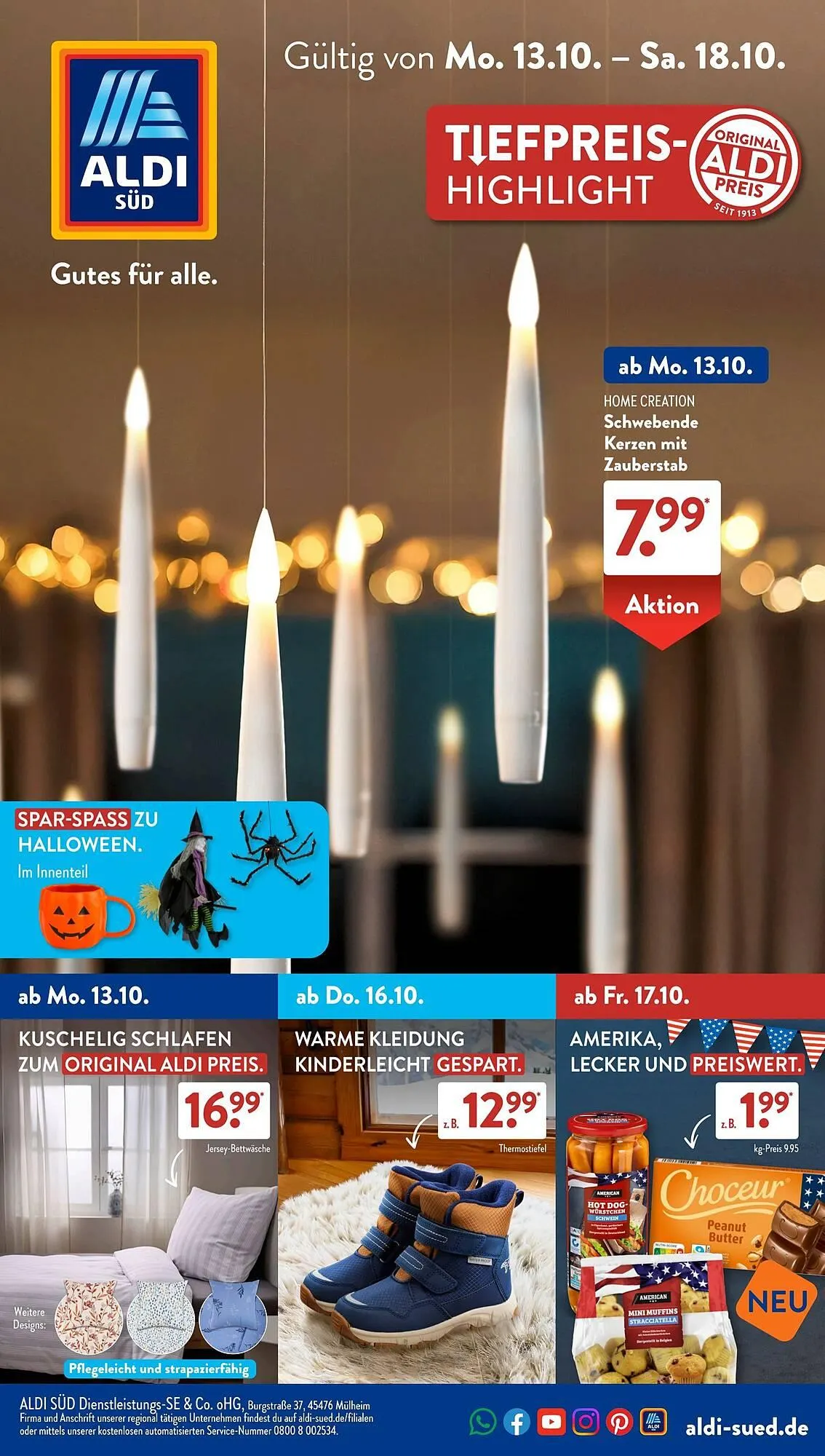 Aldi Süd Prospekt von 13. Oktober bis 19. Oktober 2025 - Prospekt seite 1