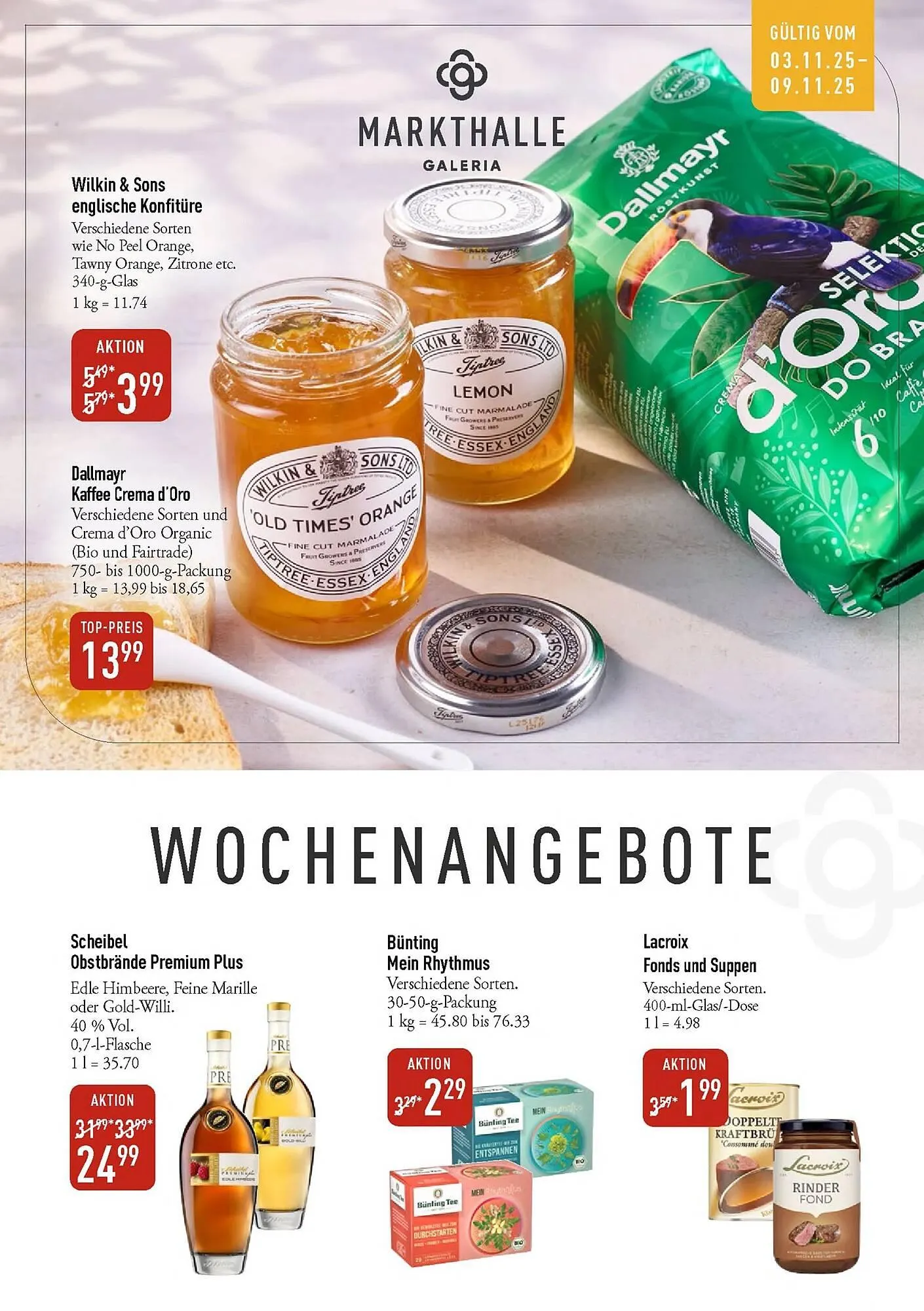 Galeria Markthalle Prospekt von 3. November bis 10. November 2025 - Prospekt seite 1