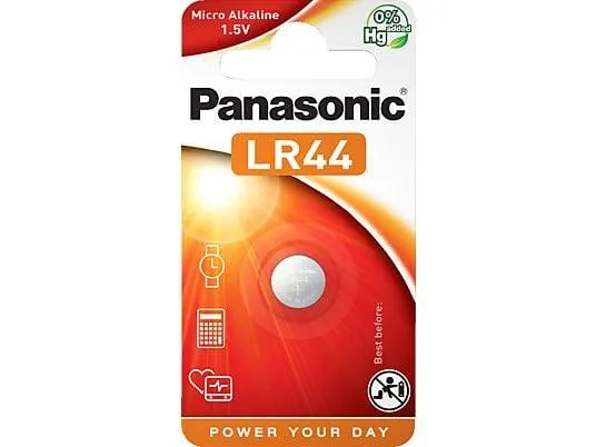 PANASONIC LR44 LR44 Batterie, Alkaline, 1.5 Volt