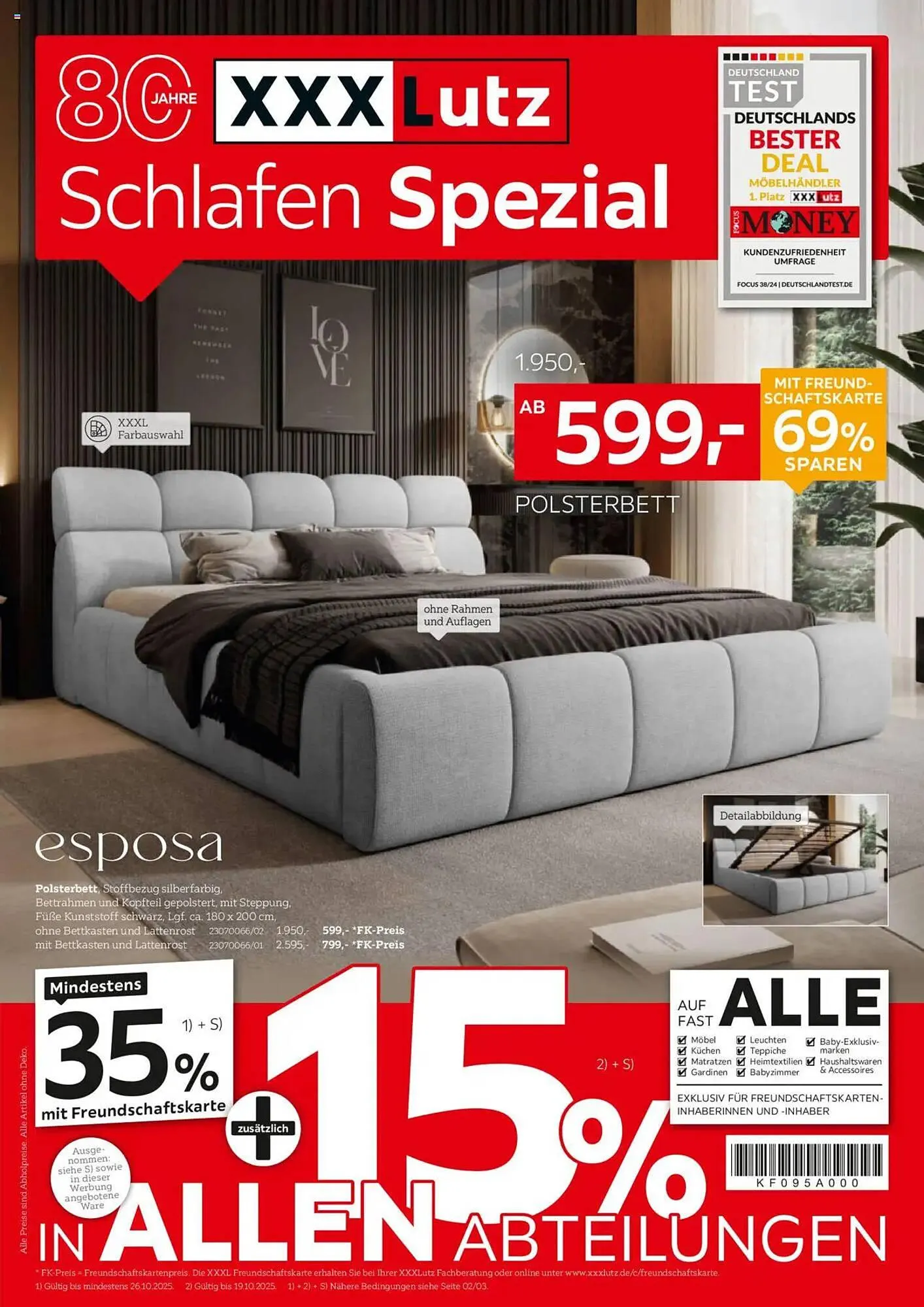 XXXLutz Prospekt von 12. Oktober bis 26. Oktober 2025 - Prospekt seite 1