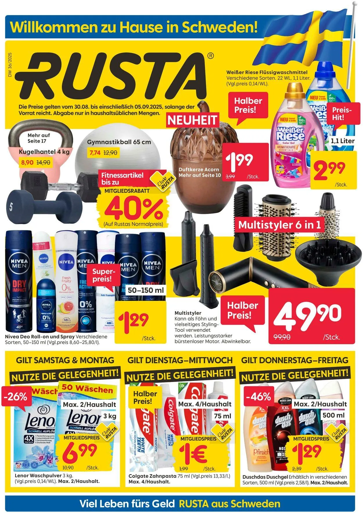 Rusta von 1. September bis 15. September 2025 - Prospekt seite 1