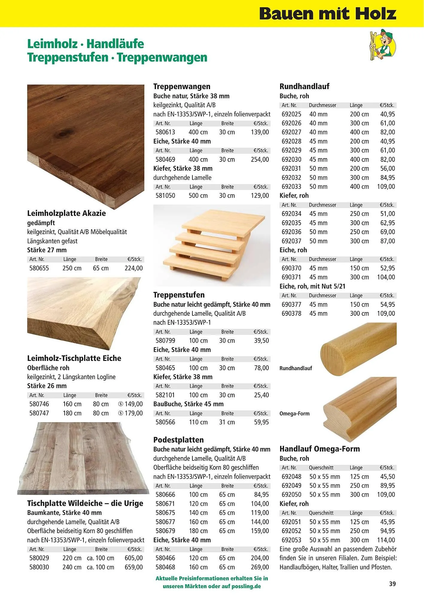 Holz Possling Prospekt von 1. April bis 31. Juli 2026 - Prospekt seite 39