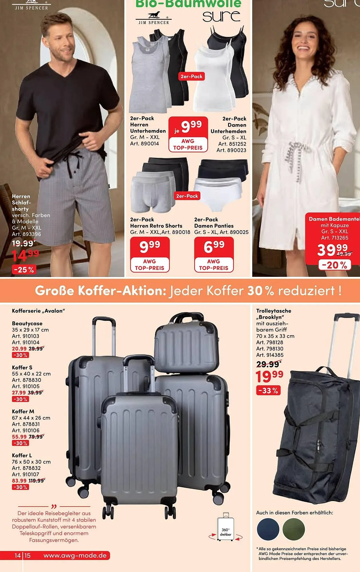 AWG Mode Prospekt von 28. Juni bis 13. Juli 2025 - Prospekt seite 14