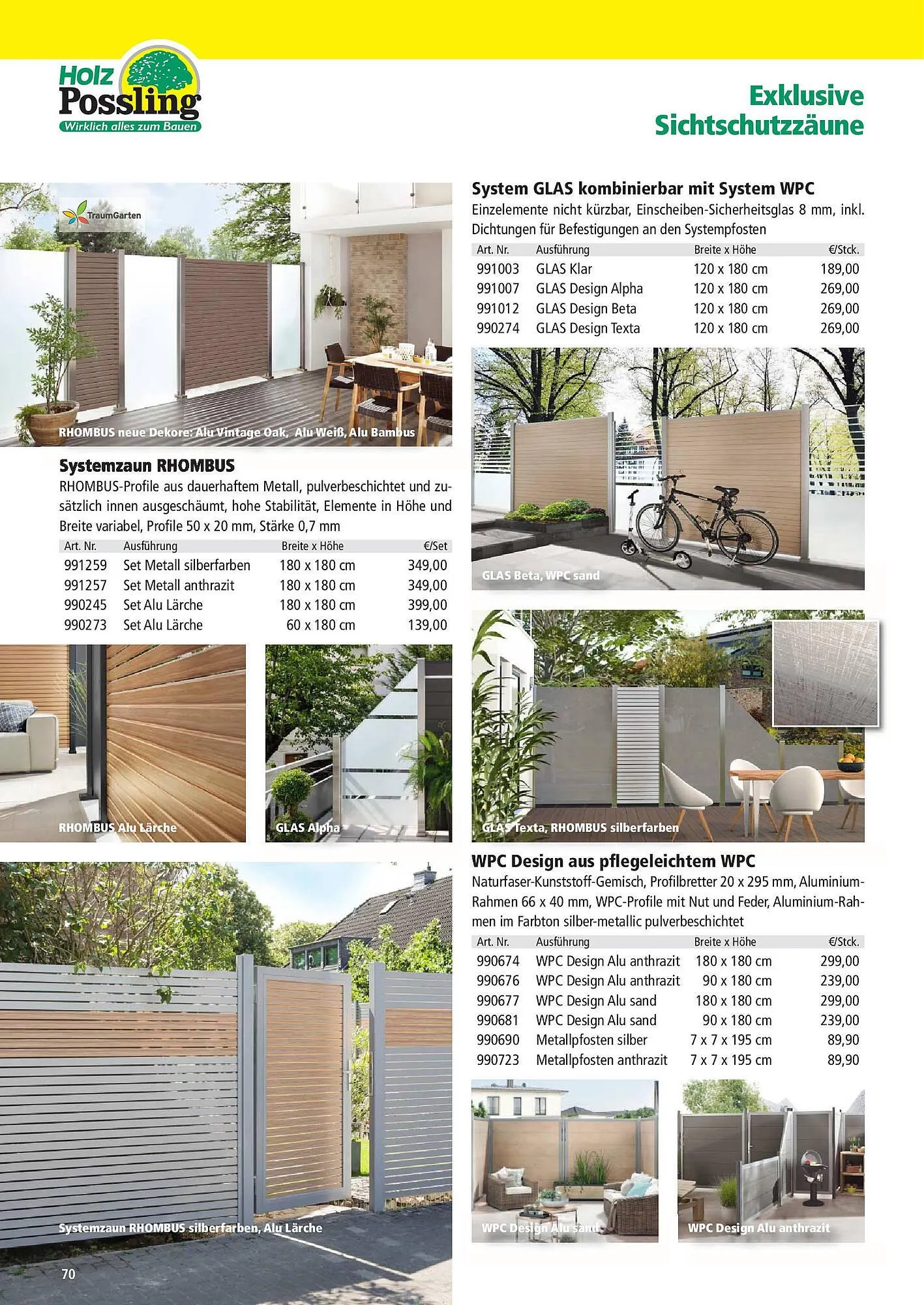 Holz Possling Prospekt von 31. März bis 30. Juni 2025 - Prospekt seite 70