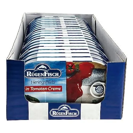 Rügenfisch Heringsfilet Tomate MSC 200 g, 19er Pack