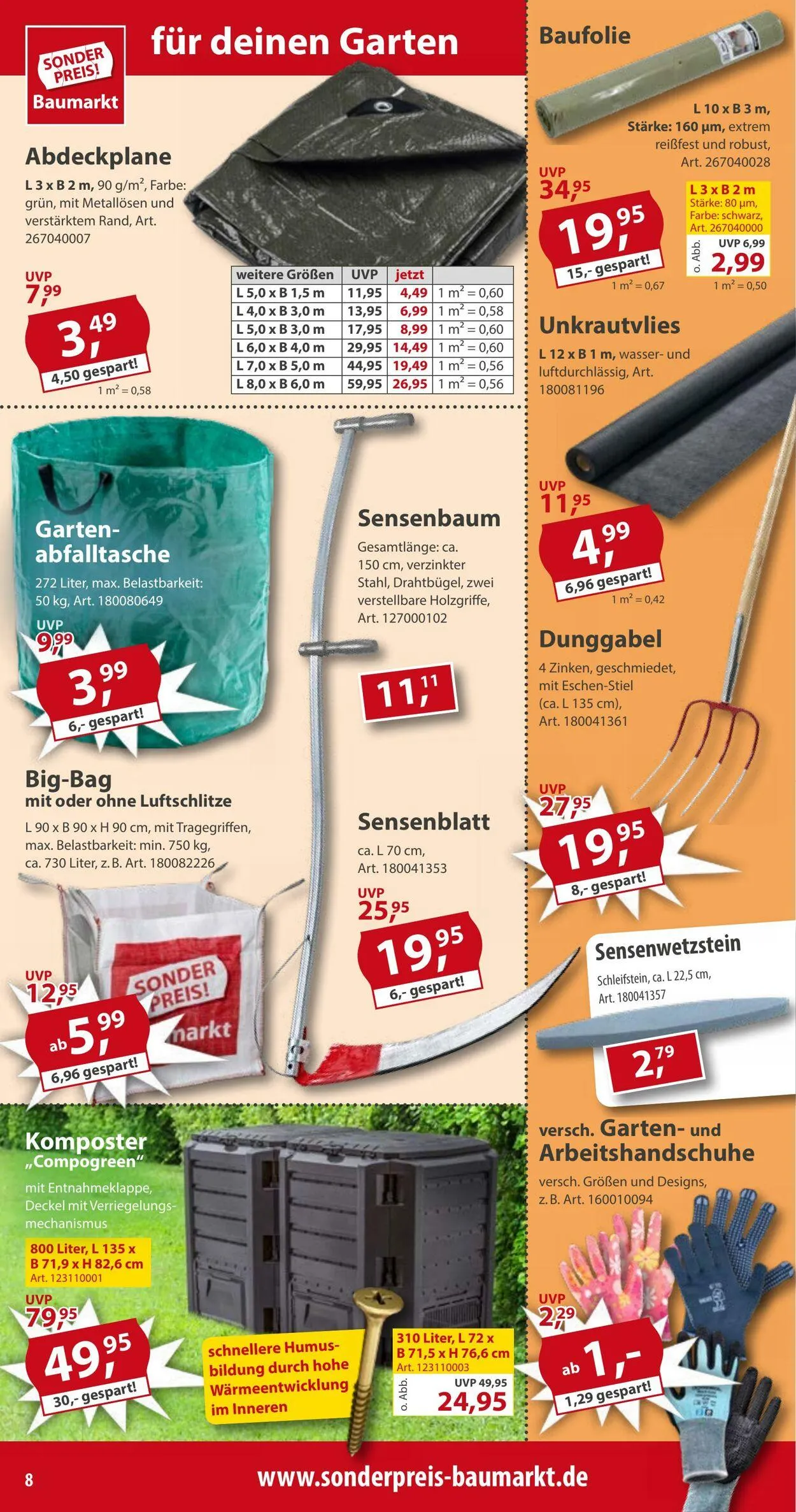 Sonderpreis Baumarkt Aktueller Prospekt von 5. Juli bis 19. Juli 2025 - Prospekt seite 8