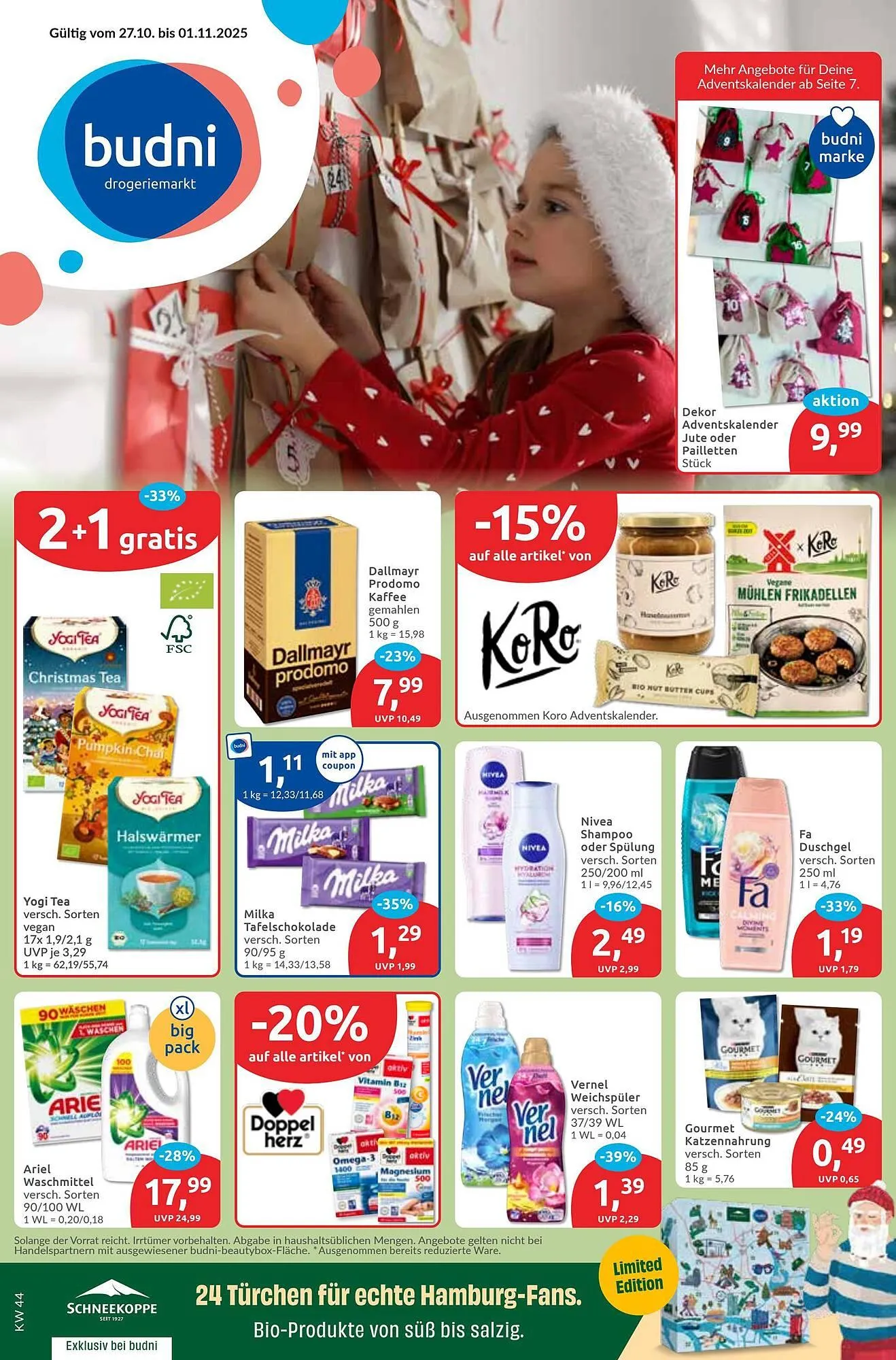 Budni Prospekt von 27. Oktober bis 1. November 2025 - Prospekt seite 1