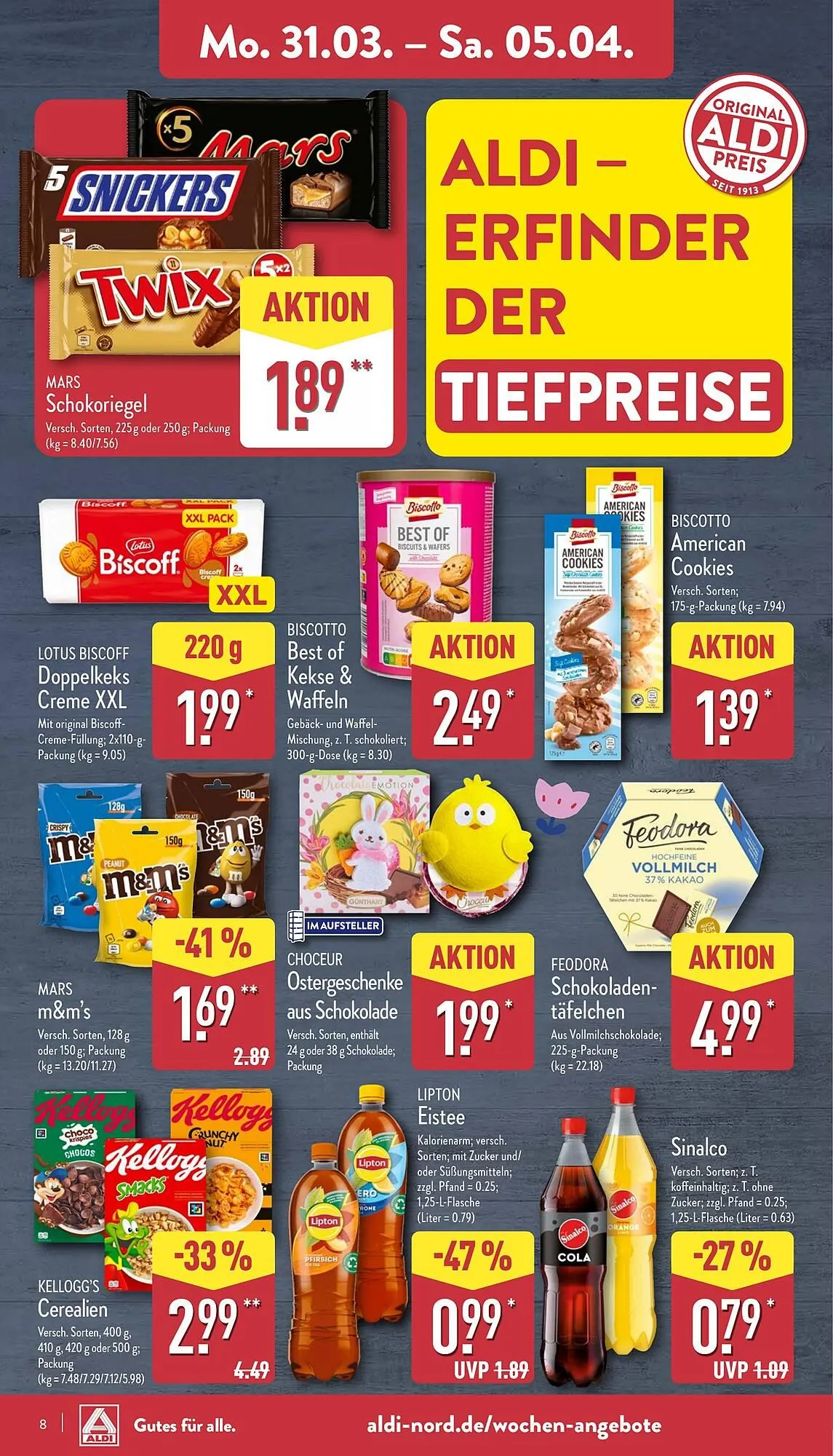 Aldi Nord Prospekt von 31. März bis 5. April 2025 - Prospekt seite 8