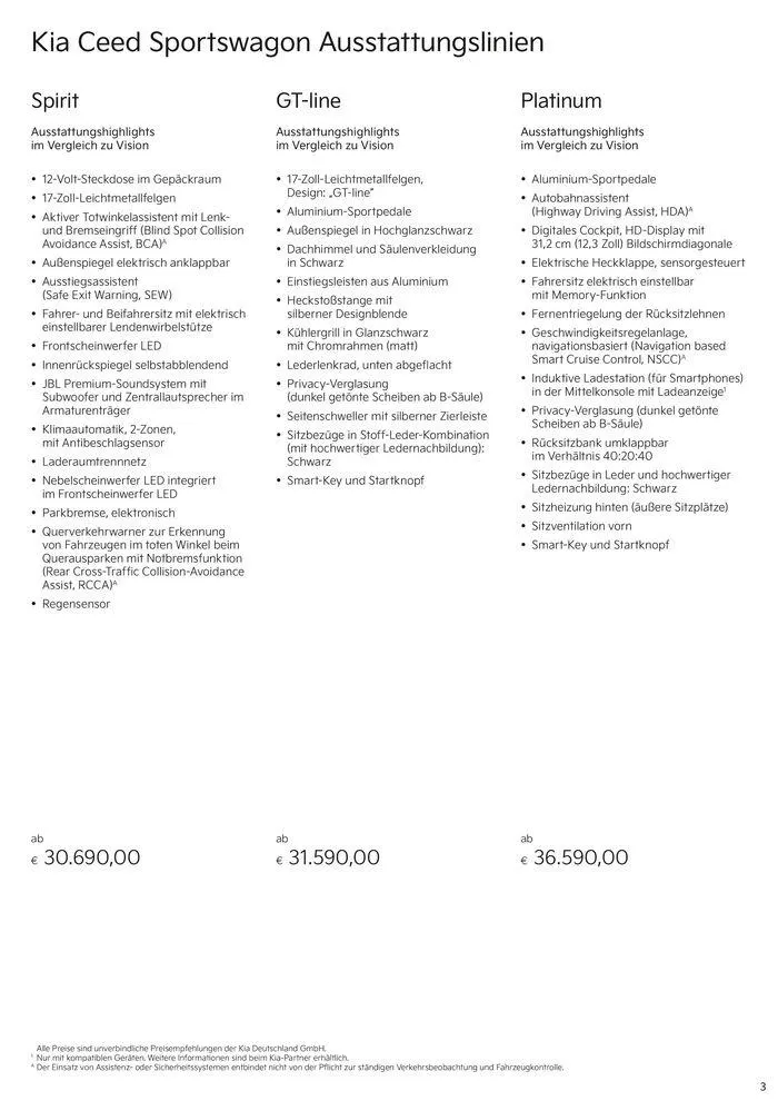 KIA Ceed Sportswagon von 3. September bis 3. September 2025 - Prospekt seite 3