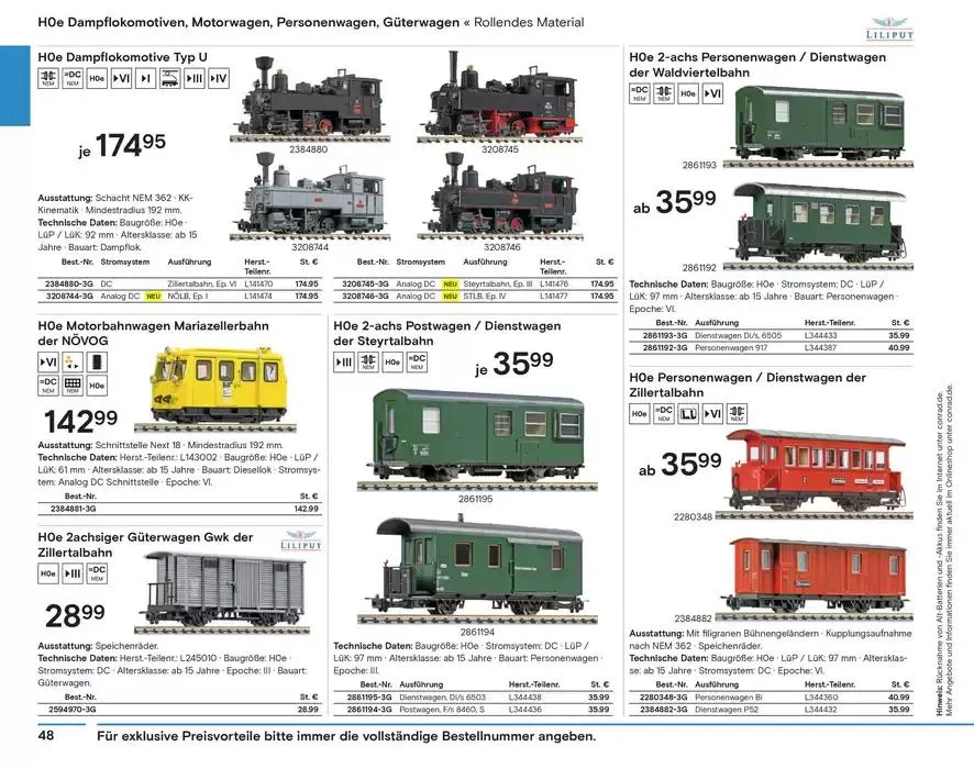 Modellbahn Katalog von 29. Oktober bis 31. Dezember 2025 - Prospekt seite 50