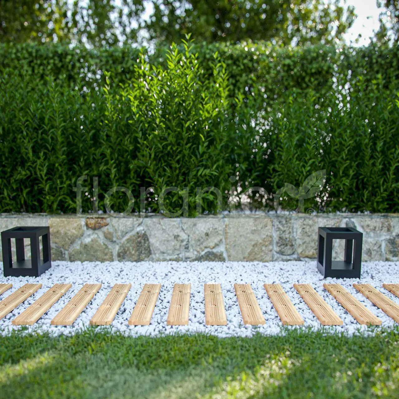 Gartenweg Rollweg 30 cm x 6 m Unbehandelt kürzbar Lärchenholz Laufweg Garten