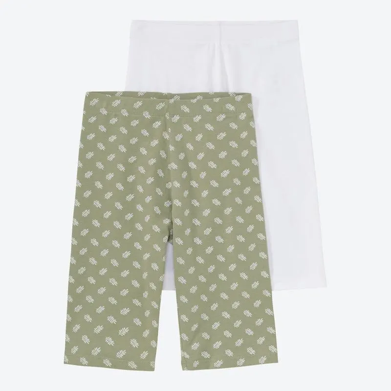 Kinder-Mädchen-Radlerhose, 2er-Pack