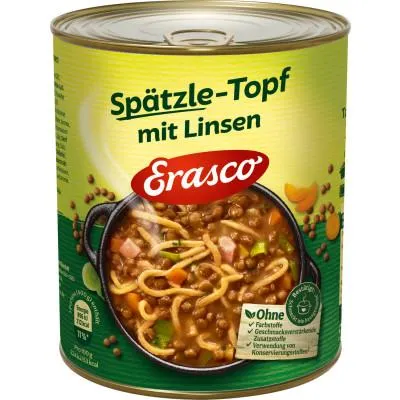 Erasco Spätzle-Topf mit Linsen 800G