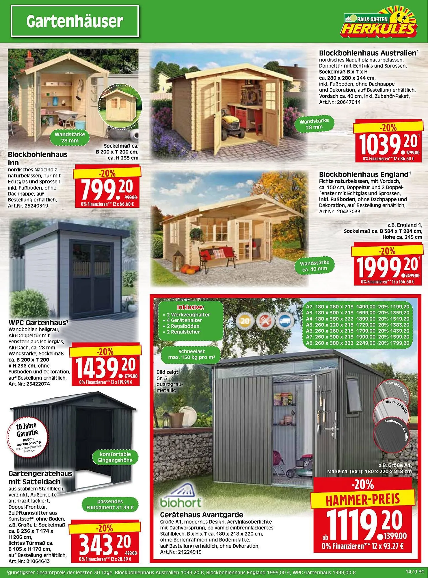 Herkules Baumarkt Prospekt von 31. März bis 5. April 2025 - Prospekt seite 9