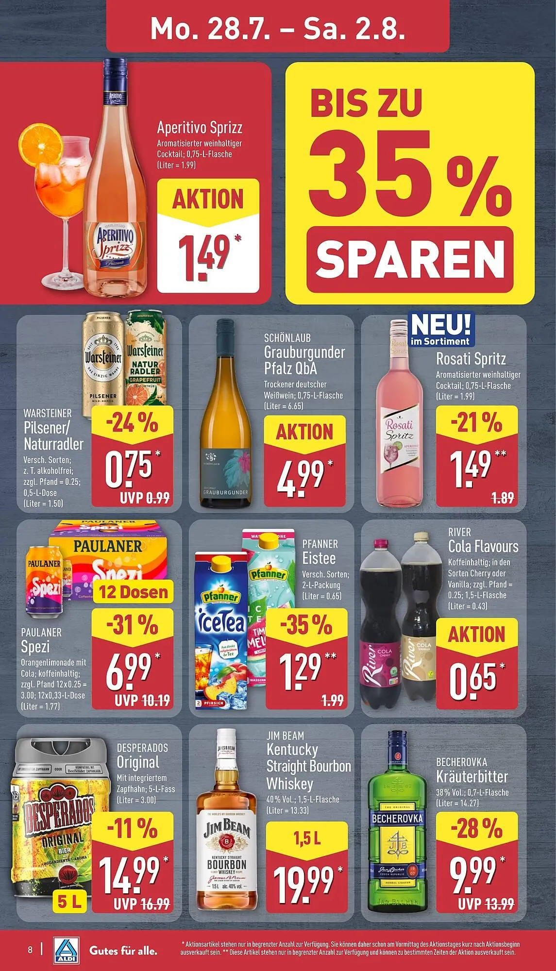 Aldi Nord Prospekt von 28. Juli bis 2. August 2025 - Prospekt seite 8