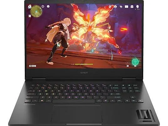 HP OMEN 16-wf1375ng, Gaming Notebook, mit 16,1 Zoll Display, Intel® Core™ i7 i7-14700HX Prozessor, 16 GB RAM, 512 GB SSD, NVIDIA GeForce RTX™ 4060, Shadow Black, Windows 11 Home