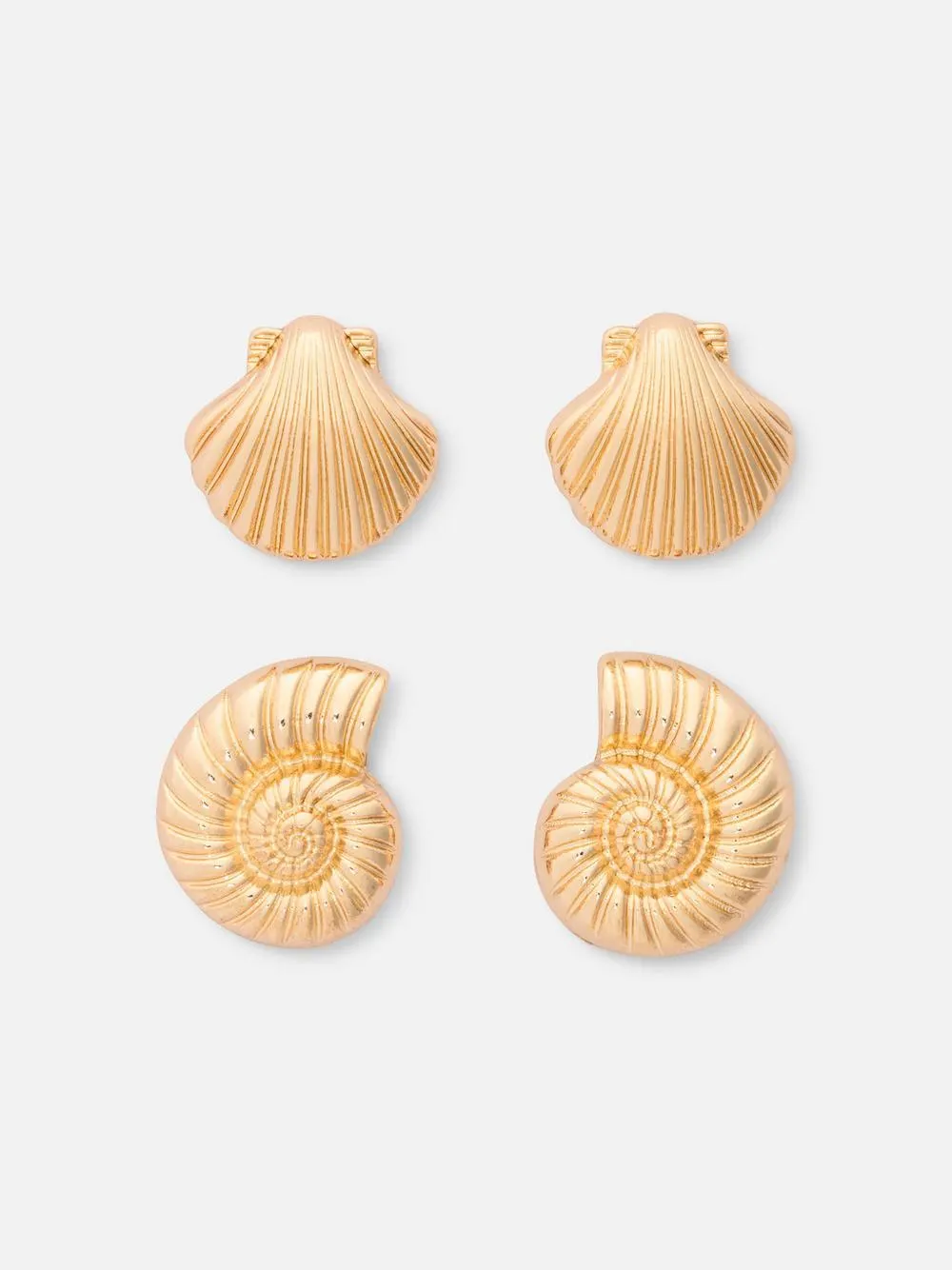 „Paula Echevarría“ Muschel-Ohrstecker, 2er-Pack