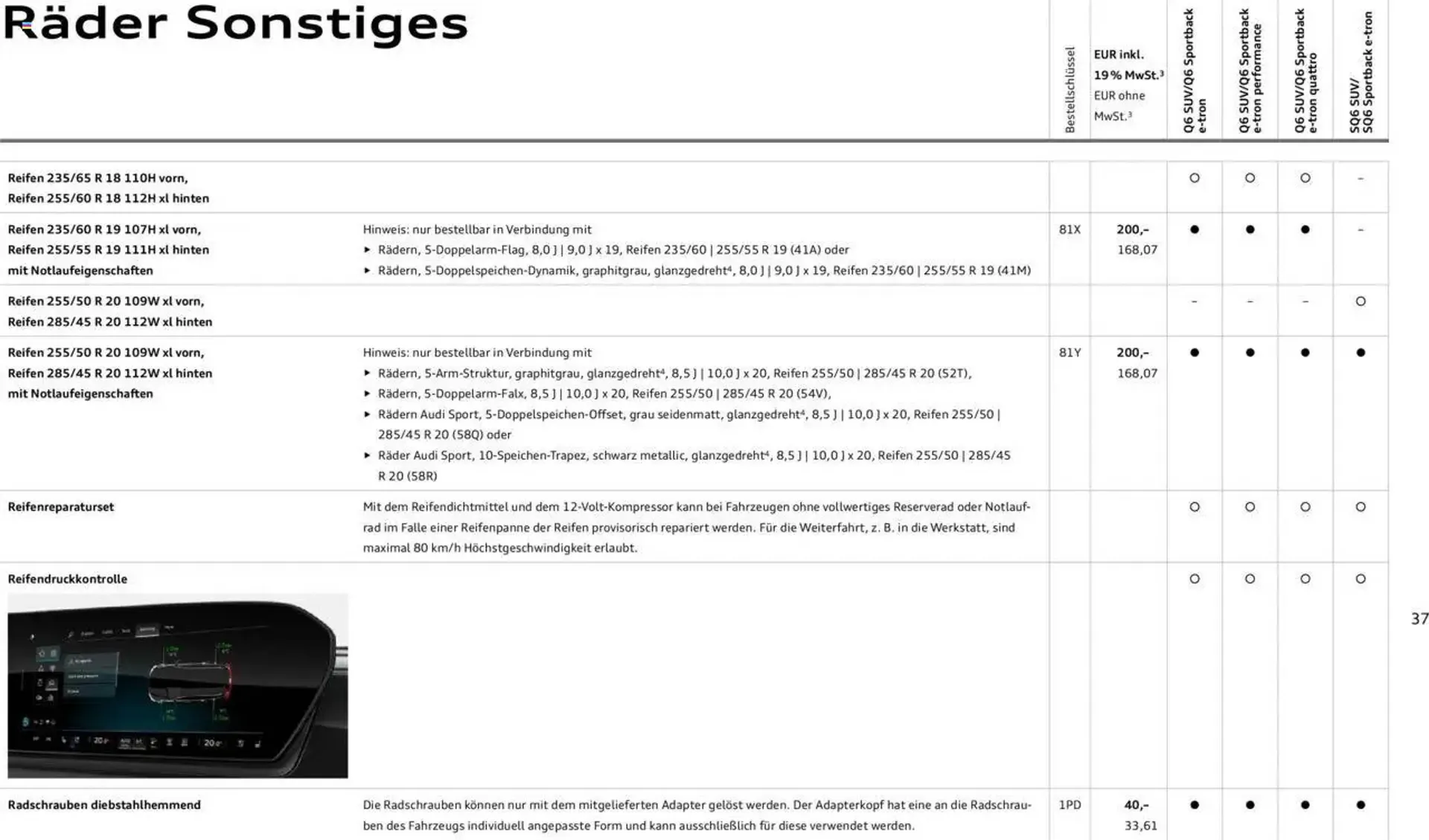 Audi Prospekt von 2. Januar bis 31. Dezember 2025 - Prospekt seite 37