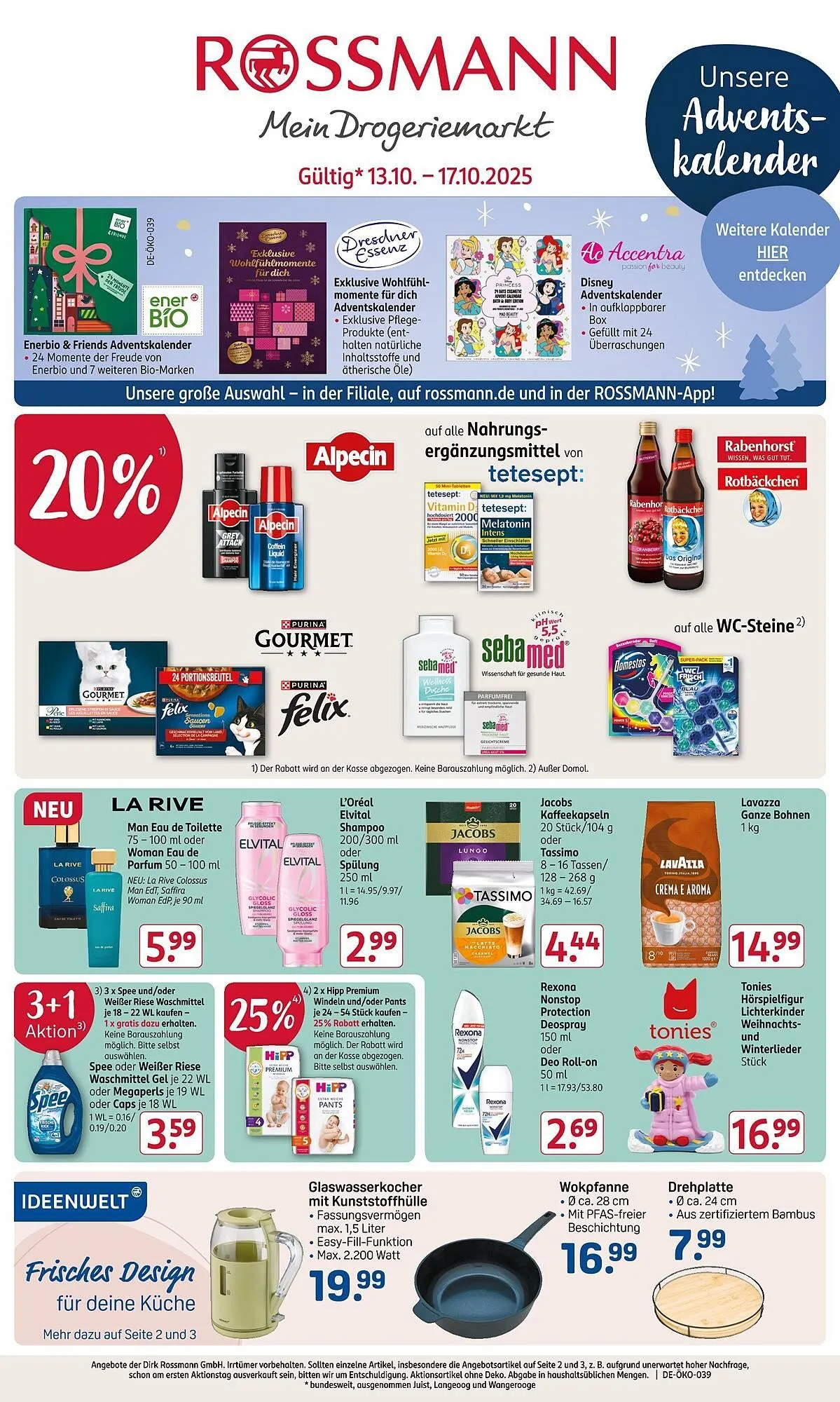Rossmann Prospekt von 13. Oktober bis 17. Oktober 2025 - Prospekt seite 1