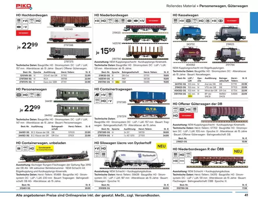 Modellbahn Katalog von 29. Oktober bis 31. Dezember 2025 - Prospekt seite 43